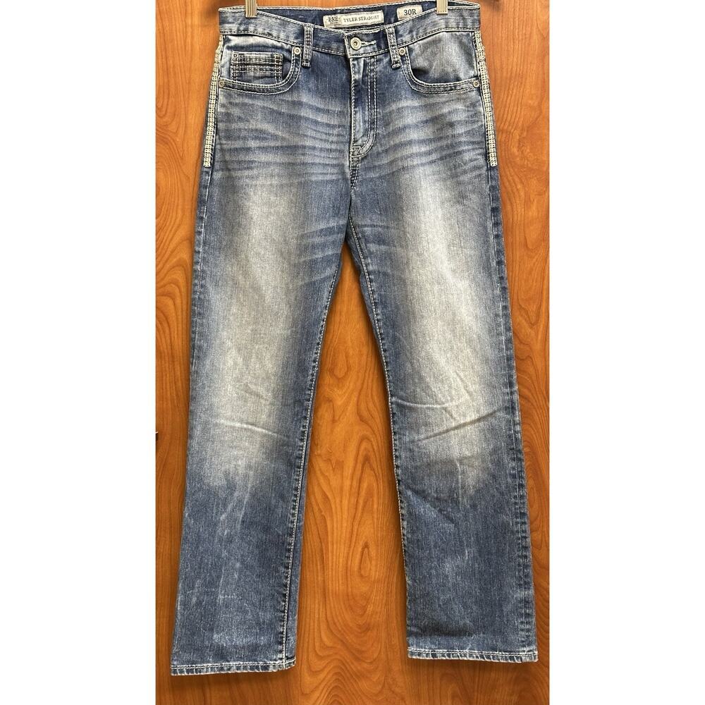 Buckle Men's Straight Jeans - Blue